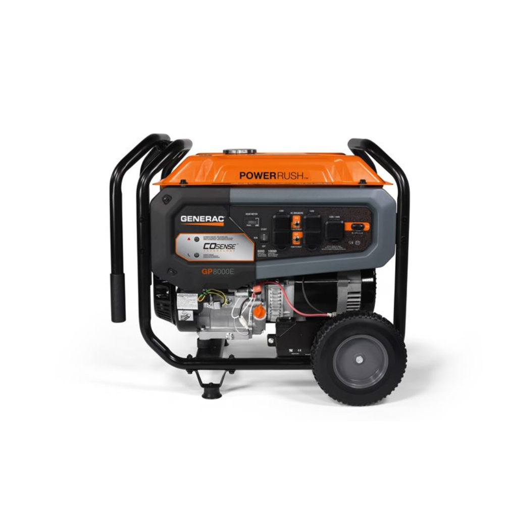 Generac 8,000-Watt Electric Start Portable Generator With COSENSE Technology from GME Supply